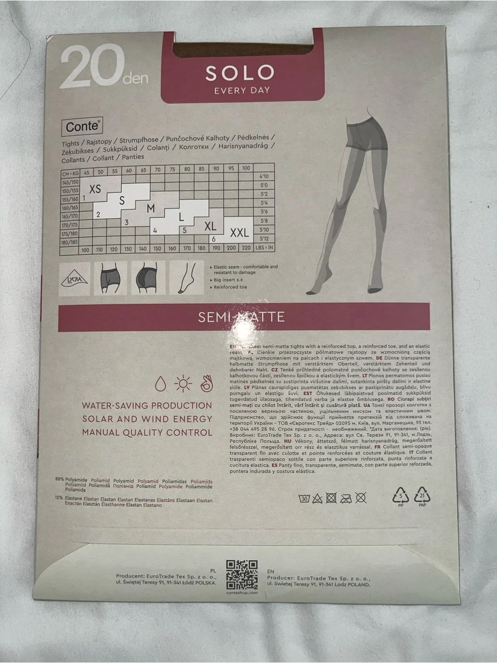 3 Separate Pairs Conte Elegant Pantyhose Size: S (8D / 20D / 40D)